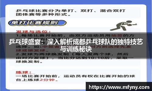 乒乓球盛宴：深入解析成都乒乓球队的独特技艺与训练秘诀